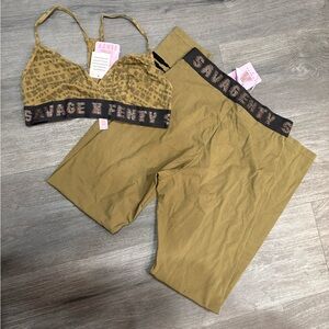 Savage x fenty new olive green set
